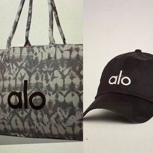 Alo Canvas Shopper Tote & Off Duty Cap - NWT!